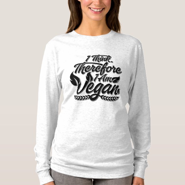 T-shirt Je Pense Que Je Suis Vegan. (Devant)