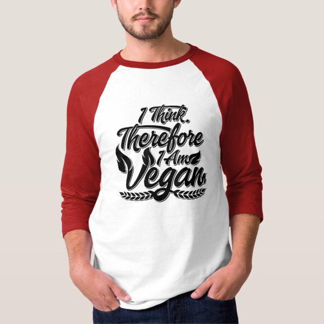 T-shirt Je Pense Que Je Suis Vegan. (Devant)