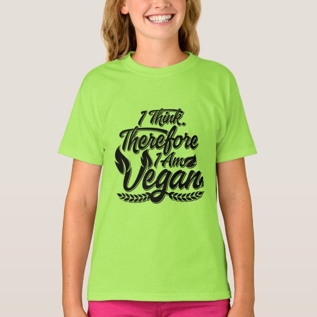 T-shirt Je Pense Que Je Suis Vegan. (Devant)