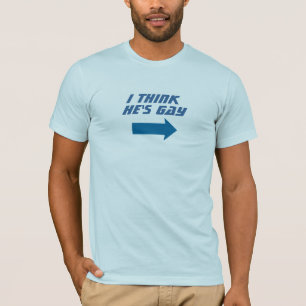 T-shirt Je pense qu'il est pièce en t gaie