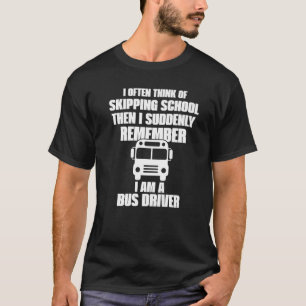 T-shirt Je Pense Souvent À Sauter L'École Fun School Mais
