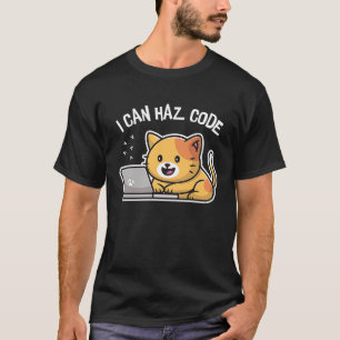 T-shirt Je peux avoir Code Computer Cat Programmer Kitten