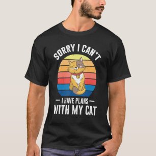T-shirt Je Peux Avoir Des Plans Avec Mon Chat Maman Kitten