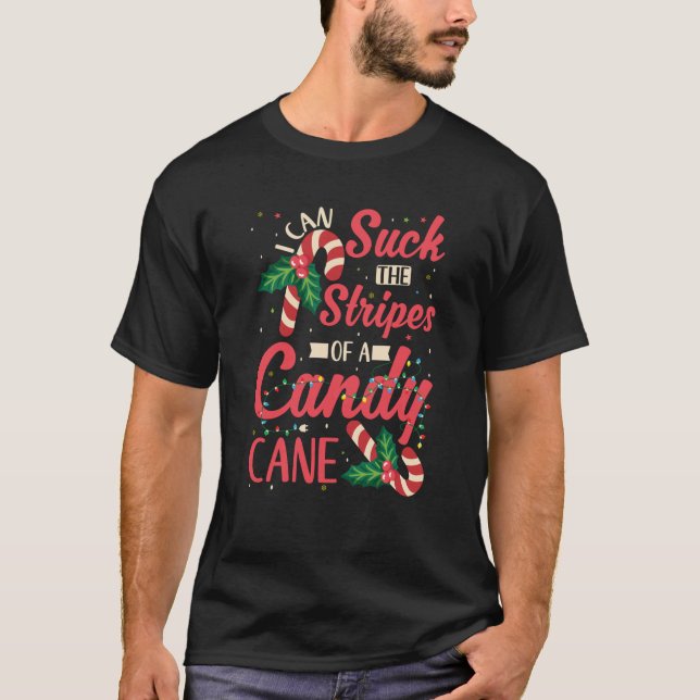 T-shirt Je Peux Chanter Les Rayures D'Un Sucre de canne Na (Devant)