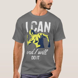 T-shirt Je Peux Et Je Vais Le Faire Motivation Retro Gym S