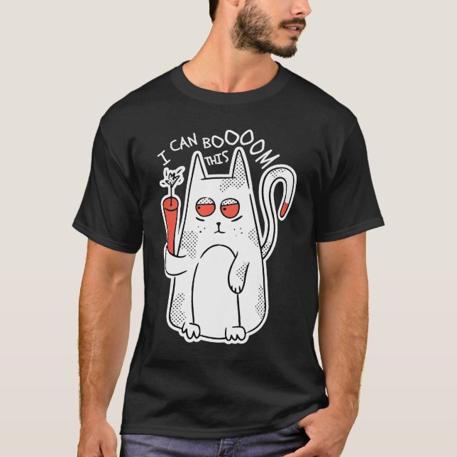 T-shirt Je peux faire boom avec ce chat mignon (Devant)