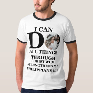 T-shirt Je peux faire tout ce que Christian photo Bible ve