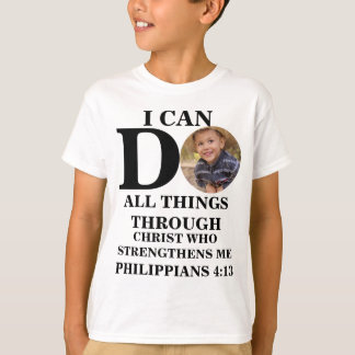 T-shirt Je peux faire tout ce que Christian photo Bible ve