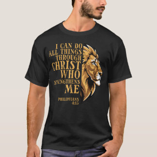 T-shirt Je peux faire toutes choses Lion Dieu chrétien
