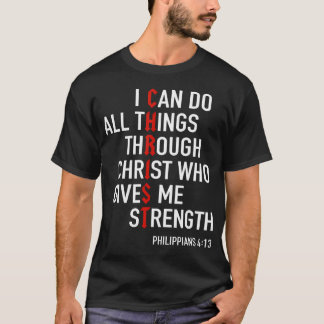 T-shirt Je peux faire toutes choses par le Christ Dieu chr