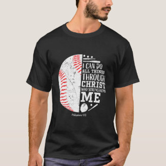 T-shirt Je Peux Faire Toutes Les Choses Cadeaux De Basebal