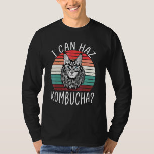 T-shirt Je Peux Haz Kombucha Chat Boire Probiotique T