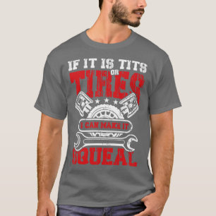 T-shirt Je peux le faire quadriller mécanicien garage race