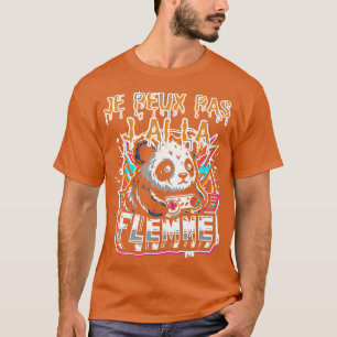 T-shirt Je Peux Pas Jai La Flemme Cadeau Drle Humour Panda