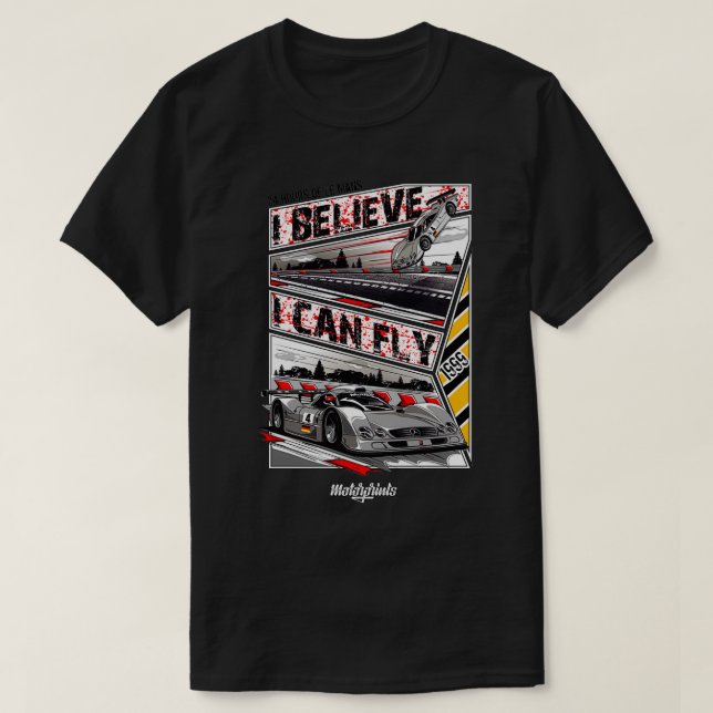 T-shirt Je peux voler CLK GTR blanc (Design devant)