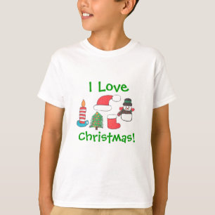 T-SHIRT "JE PIÈCE EN T AIME NOËL "AVEC DES ARTICLES DE
