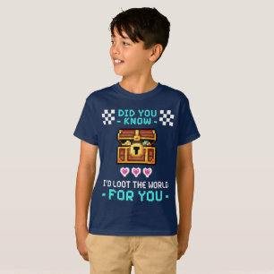 T-shirt Je Pillerais le Monde Pour Toi Retro Gamer Pixel A