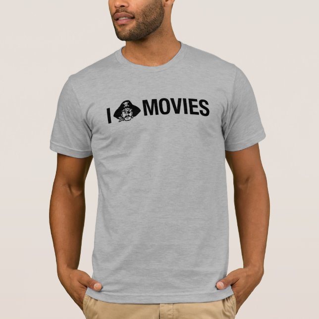 T-shirt je pirate des films (Devant)