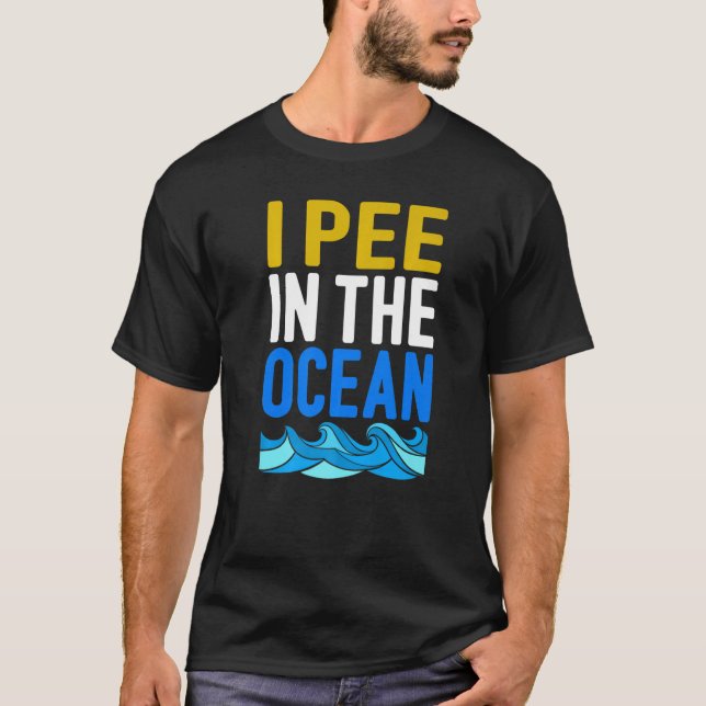T-shirt Je Pis Dans L'Océan (Devant)