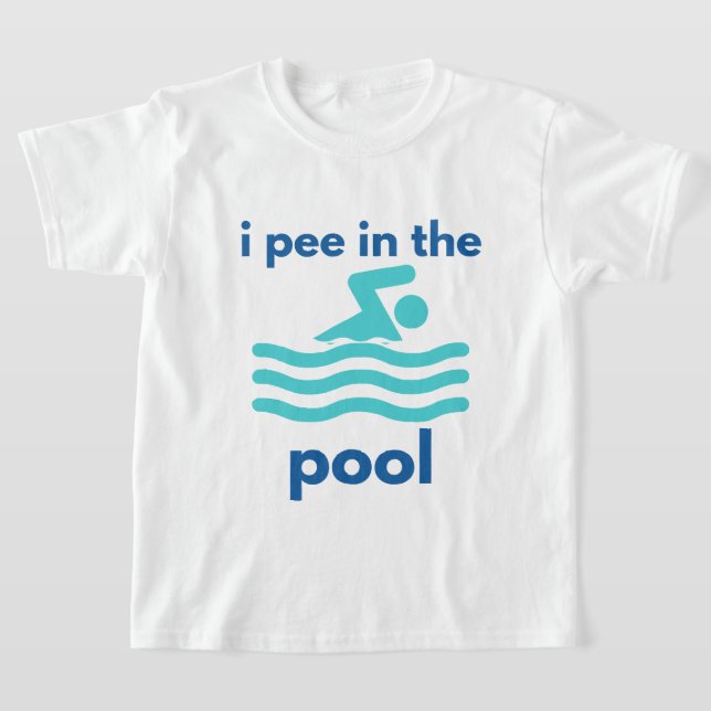 T-shirt je pisse dans la piscine drôle de nager pour nager (Poser)