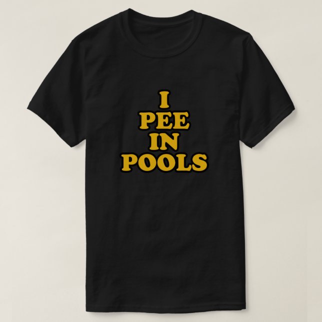 T-shirt Je pisse dans les piscines drôle nager vacances d' (Design devant)