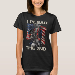 T-shirt Je plaide le 2ème amendement Soldat USA Pro arme R