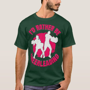 T-shirt Je Plais Être Cheerleader Pom-pom girl cadeau fill