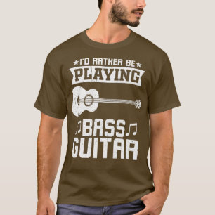 T-shirt Je Plais Plutôt Jouer Bass Guitar Premium