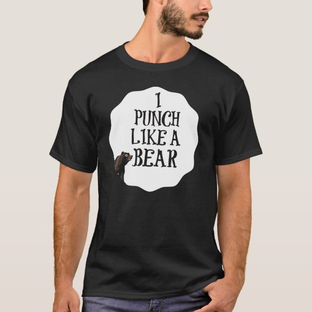 T-SHIRT JE POINÇONNE COMME UN OURS (Devant)