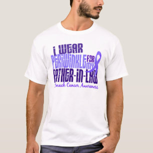 T-shirt Je porte cancer de l'estomac du beau-père 6,4 de