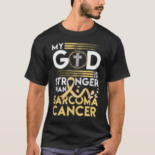 T-shirt Je Porte Chemise Jaune Sarcome Cancer Ruban Jaune