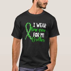 T-shirt Je Porte De La Chaux Vert Pour Mon Frère Non Hodgk