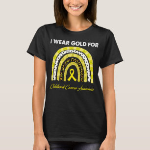 T-shirt je porte de l'or pour la sensibilisation au cancer
