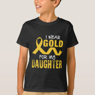 T-shirt Je porte de l'or pour la sensibilisation au cancer