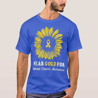 T-shirt Je Porte De L'Or Pour Le Soutien De Sensibilisatio