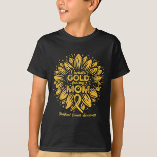 T-shirt Je Porte De L'Or Pour Ma Mère - Tournesol Or Enfan