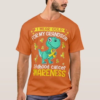 T-shirt Je porte de l'or pour ma petite fille Cancer Aware