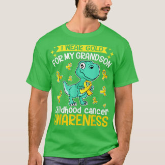 T-shirt Je porte de l'or pour ma petite fille Cancer Aware