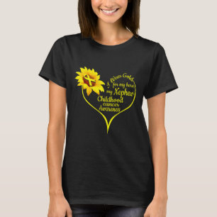 T-shirt Je Porte De L'Or Pour Mon Nephew Children Cancer A