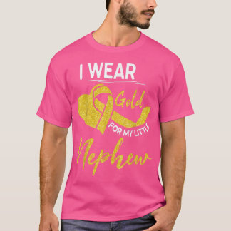 T-shirt Je Porte De L'Or Pour Mon Petit Cancer De L'Enfanc