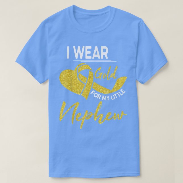 T-shirt Je Porte De L'Or Pour Mon Petit Cancer De L'Enfanc (Design devant)