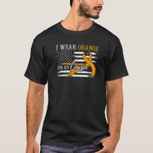 T-shirt Je Porte De L'Orange Pour Mon Écran De Sensibilisa