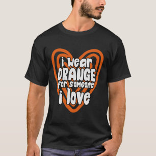 T-shirt Je Porte De L'Orange Pour Quelqu'Un Que J'Aime Leu