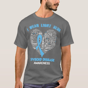 T-shirt Je Porte Du Bleu Clair Pour La Sensibilisation Aux