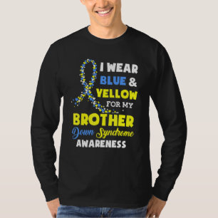 T-shirt Je Porte Du Bleu Et Du Jaune Pour Le Syndrome De F