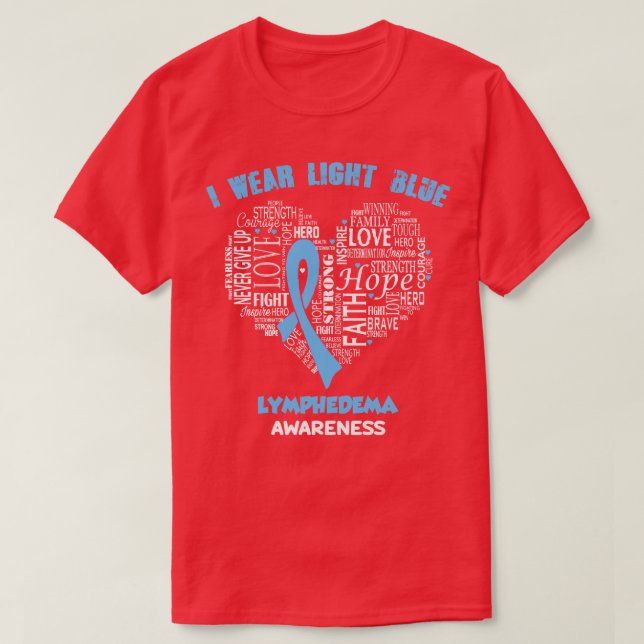 T-shirt Je Porte Du Bleu Léger Pour La Sensibilisation Au  (Design devant)