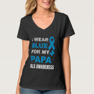 T-SHIRT JE PORTE DU BLEU POUR LA SENSIBILISATION À LA SLA
