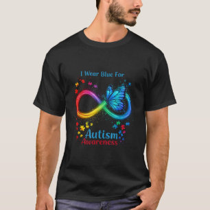 T-shirt Je Porte Du Bleu Pour La Sensibilisation sur l'aut