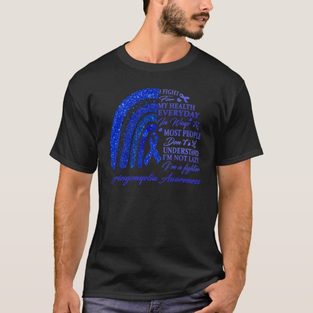 T-shirt Je Porte Du Bleu Pour Le Guerrier De Sensibilisati (Devant)
