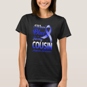 T-shirt Je Porte Du Bleu Pour Ma Conscience Cousin Alopeci
